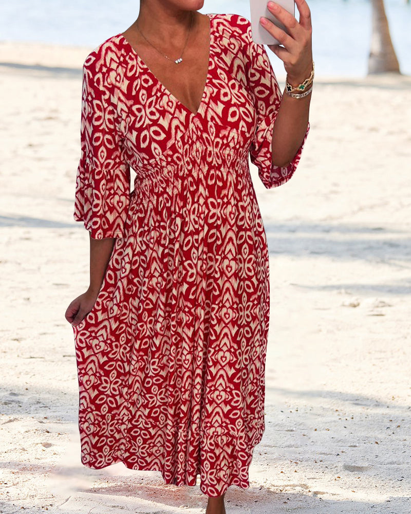 Ezra - Maxi dress with a printed pattern