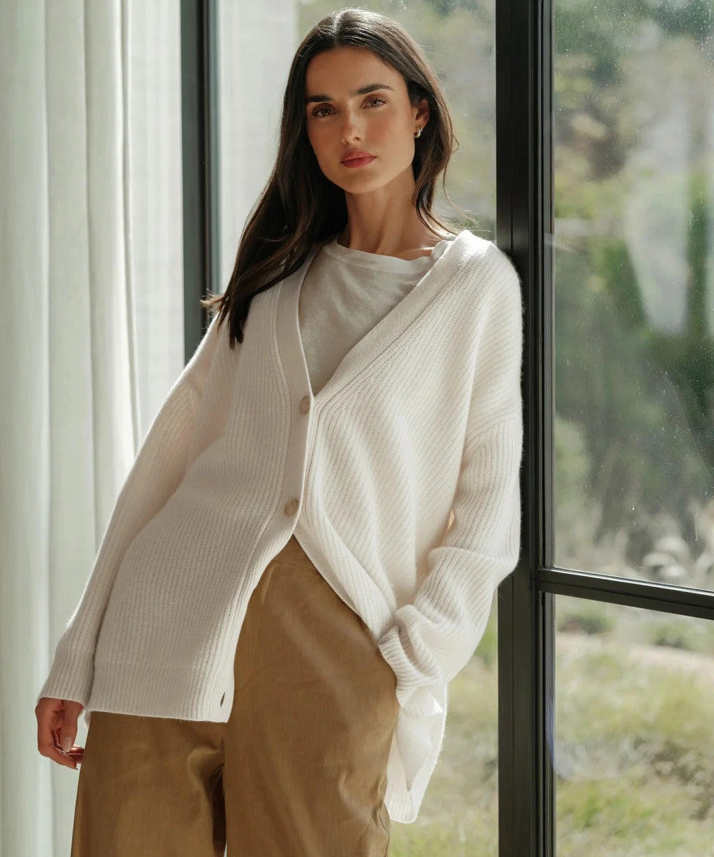 Kelsey - Cocoon cardigan made of cashmere