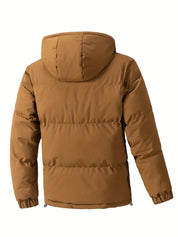 Kaj -  Men's Solid Puffer Coat With Pockets