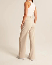 Alexa - Wide-leg palazzo pants with a high waist