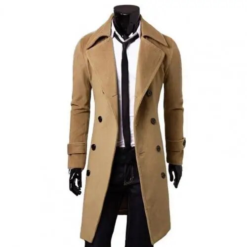 Manuel - Windproof trenchcoat jacket with two rows of buttons