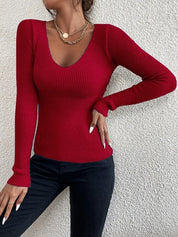 Nia - V-neck jumper knitted