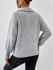 Hannah - Casual sweater with zipper for women