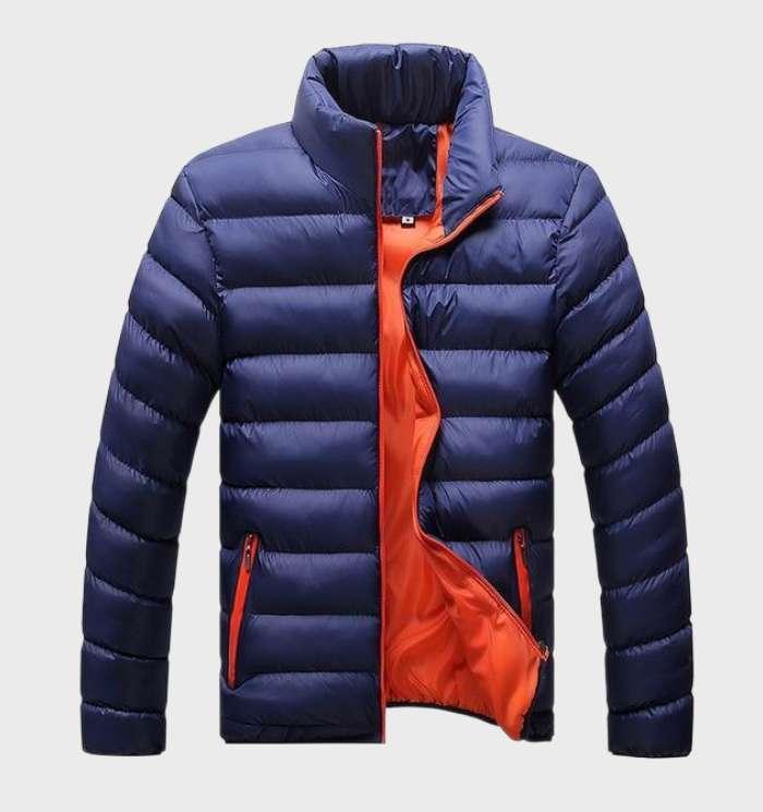 Cooper - Cosy quilted down jacket featuring a full-length zip and a thick stand-up collar