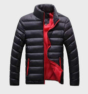 Cooper - Cosy quilted down jacket featuring a full-length zip and a thick stand-up collar