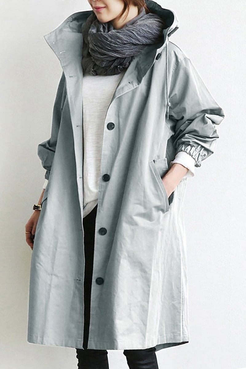 Juliana - Waterproof trench coat with hood