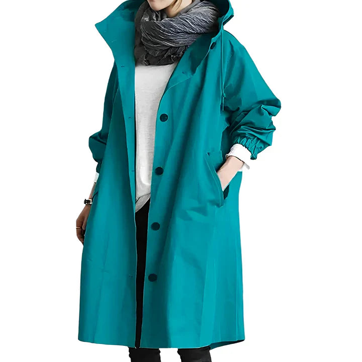 Giselle - Stylish waterproof  rain Jacket with hood for women