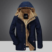 Brandon - Men's thick warm winter jacket with hood