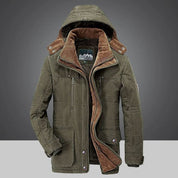 Brandon - Men's thick warm winter jacket with hood