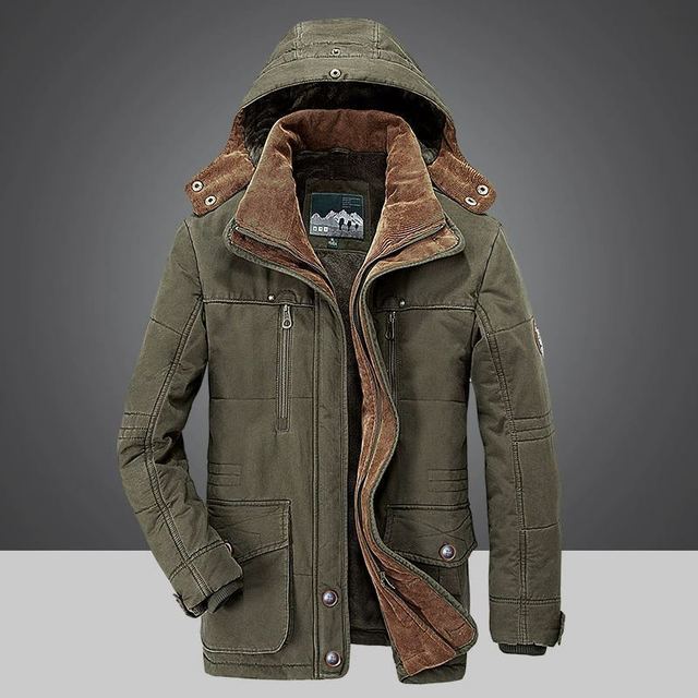 Brandon - Men's thick warm winter jacket with hood