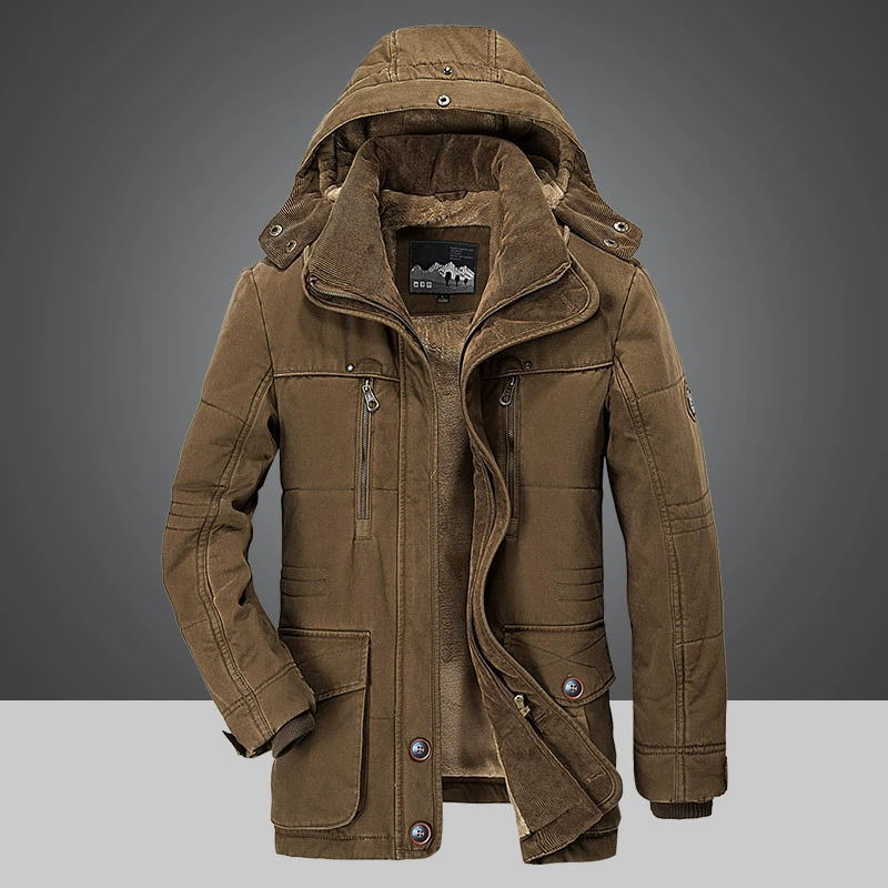 Brandon - Men's thick warm winter jacket with hood