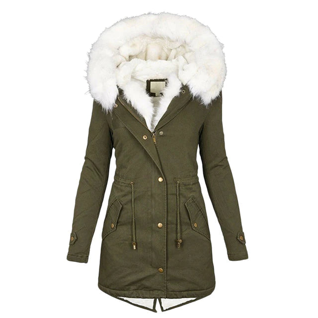 Yara - Luxurious lined winter coat for women