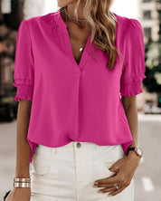 Ada - V-Neck Short Sleeve Blouse