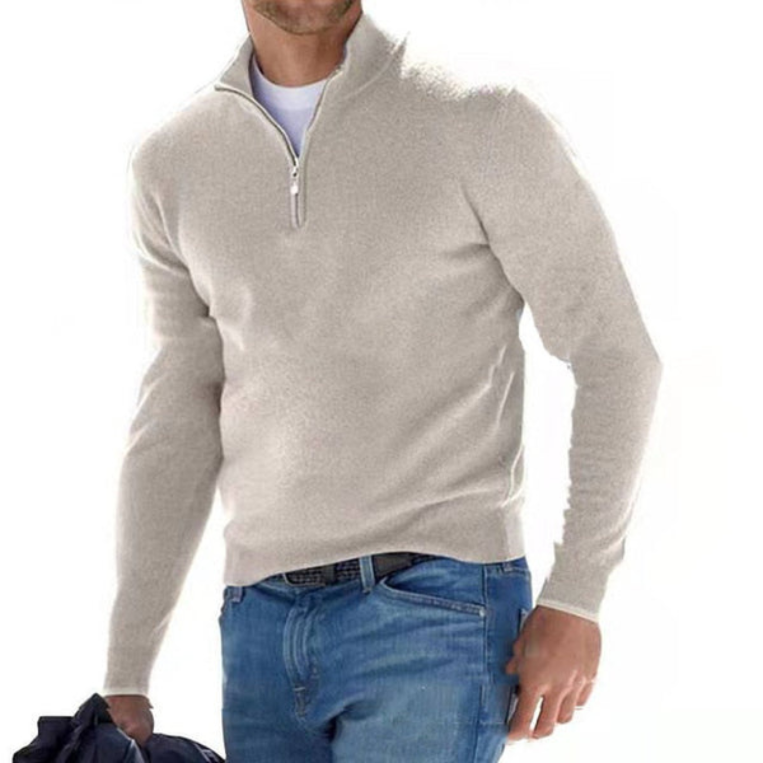 Adriaan - V-neck Sweater With Zipper