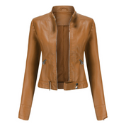 Easton - Elegant leather biker Jacket for women