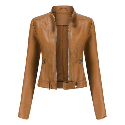 Easton - Elegant leather biker Jacket for women