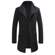 Xavier - Men's Long Wool Coat