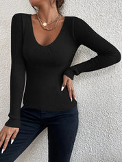 Nia - V-neck jumper knitted