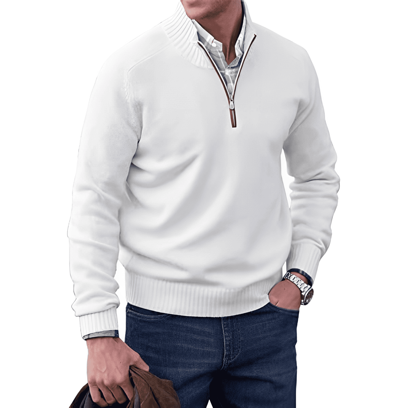 Lucas - Men's Leisure Zip-Up Pullover