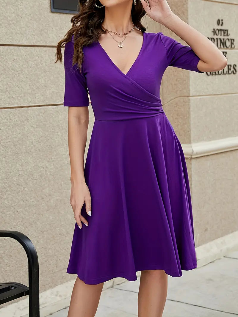 Caroline - Ladies Knee-length Summer Dress Midi