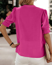 Ada - V-Neck Short Sleeve Blouse