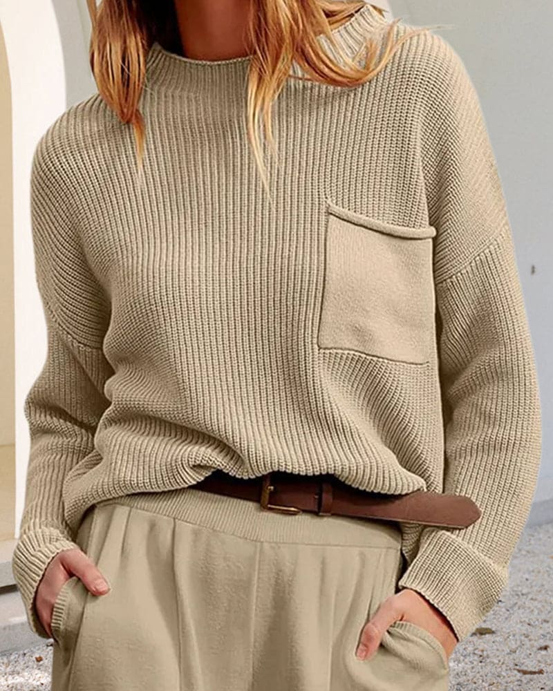 Kendra - Round-necked, long-sleeved jumper