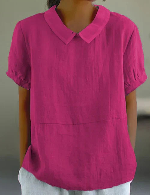 Camille - Classic Cotton and Linen Solid  Top