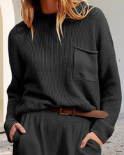 Kendra - Round-necked, long-sleeved jumper