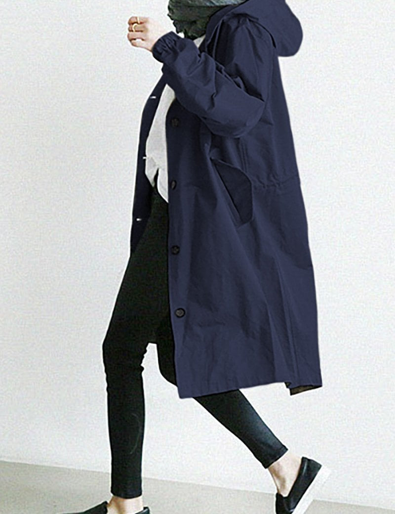 Juliana - Waterproof trench coat with hood