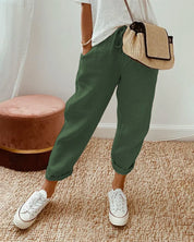 Jordyn - Pants made of cotton and linen for women