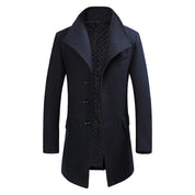 Xavier - Men's Long Wool Coat