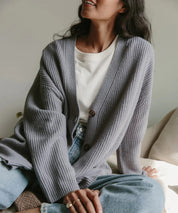 Kelsey - Cocoon cardigan made of cashmere