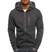 Alfons - Men's Zip-Up Hoodie with Fleece Lining