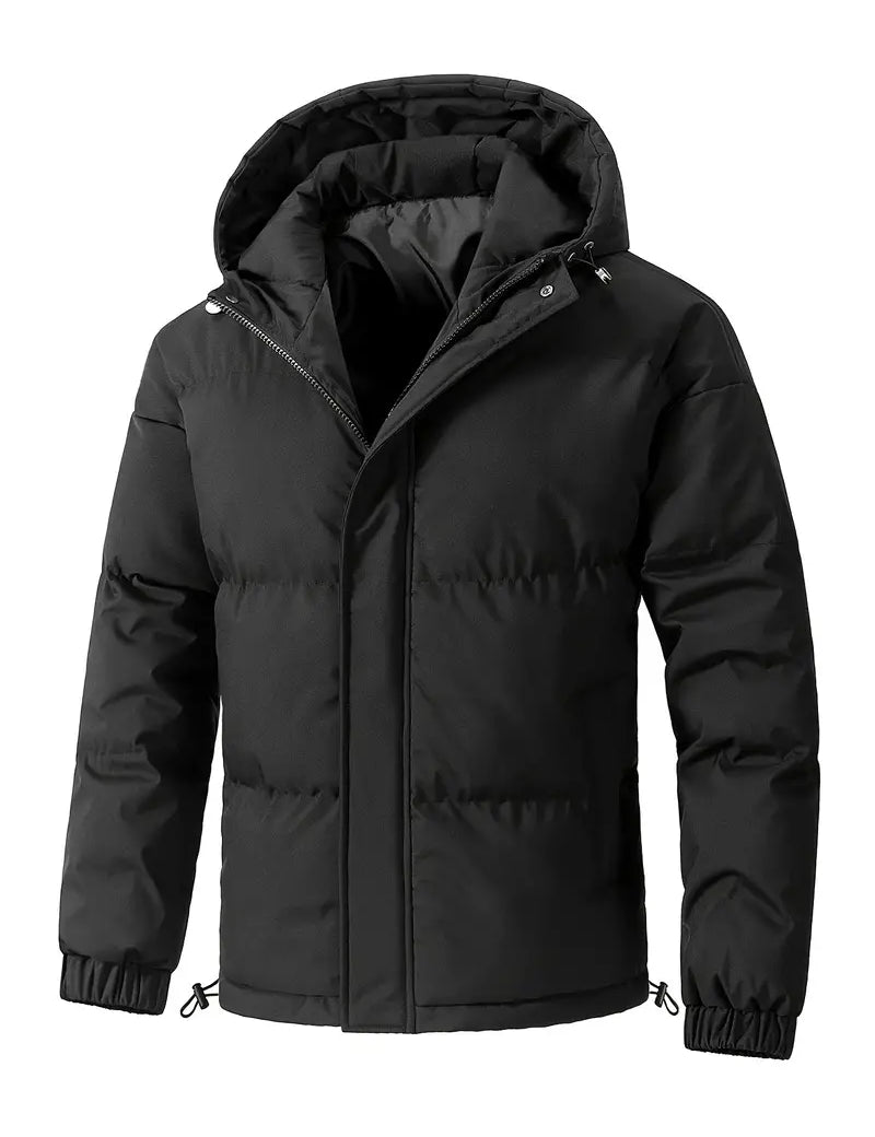 Kaj -  Men's Solid Puffer Coat With Pockets