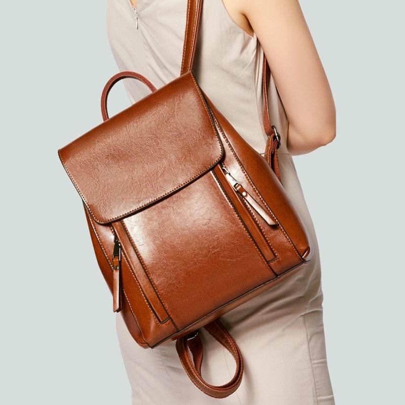 Raelynn - Women's leather backpack