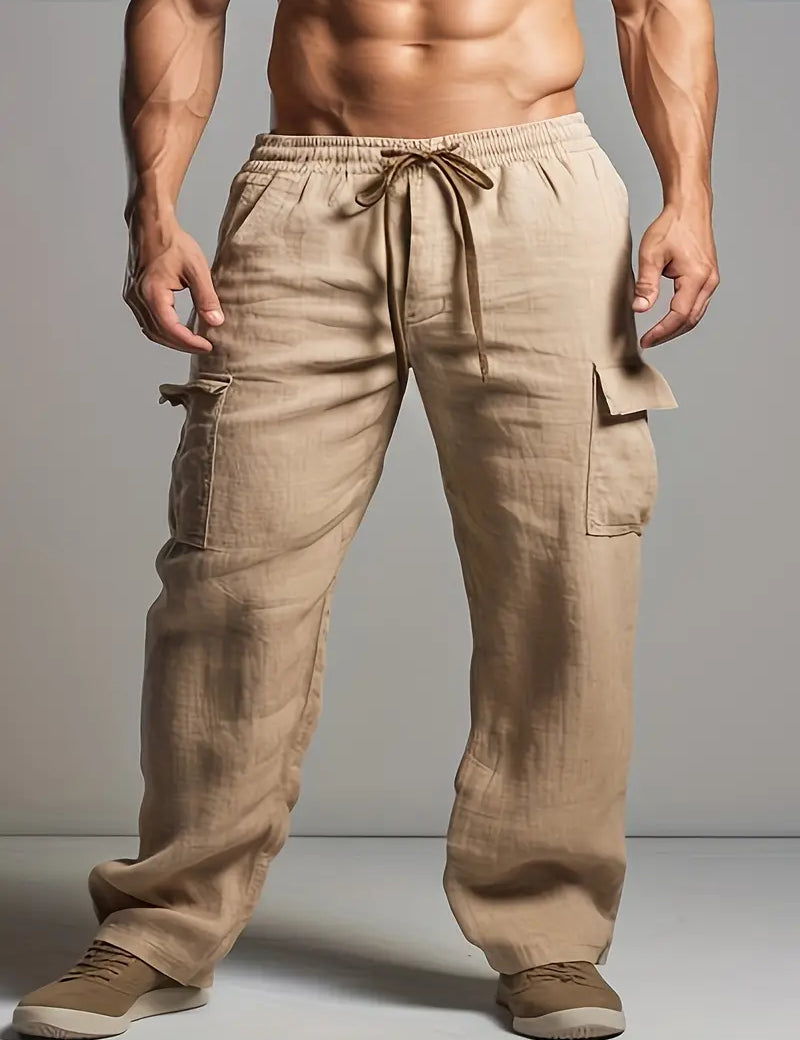 Coen - Men's Baggy Linen Pants