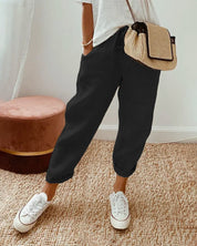 Jordyn - Pants made of cotton and linen for women