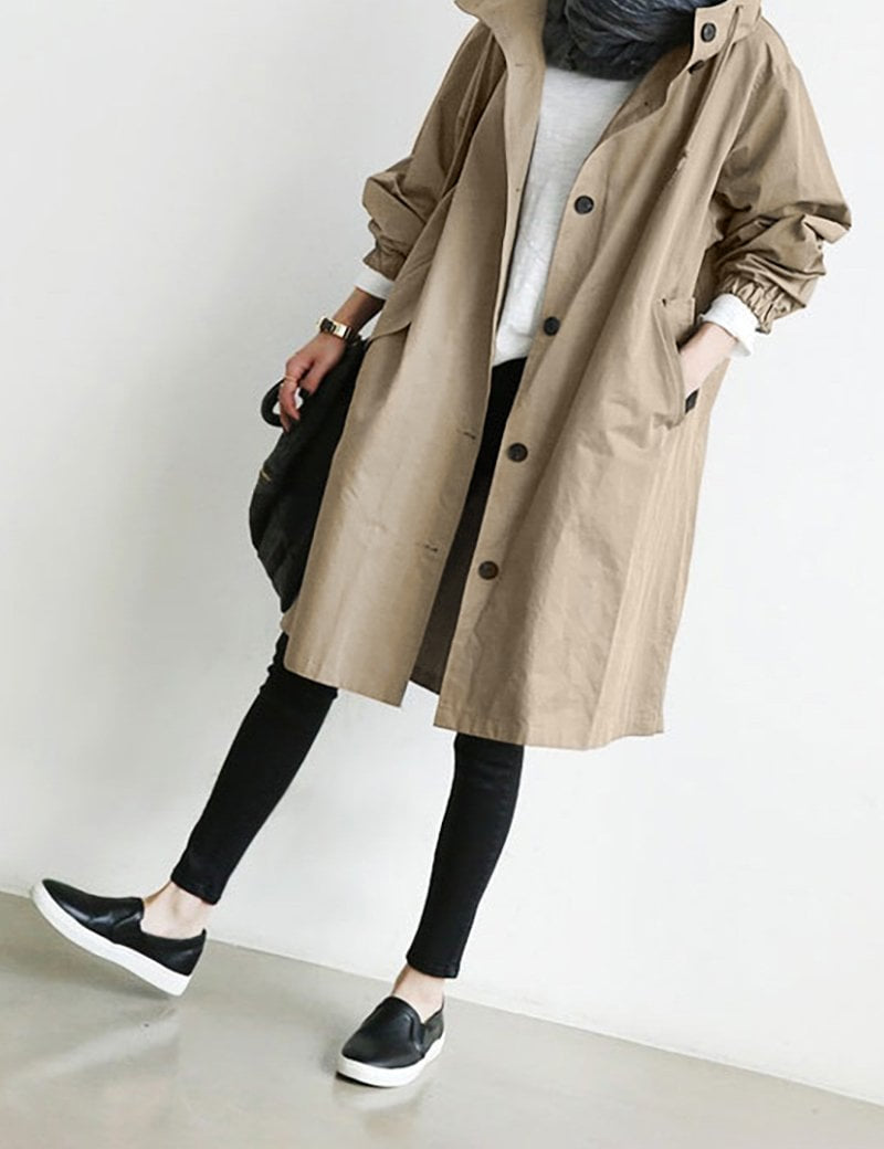 Juliana - Waterproof trench coat with hood