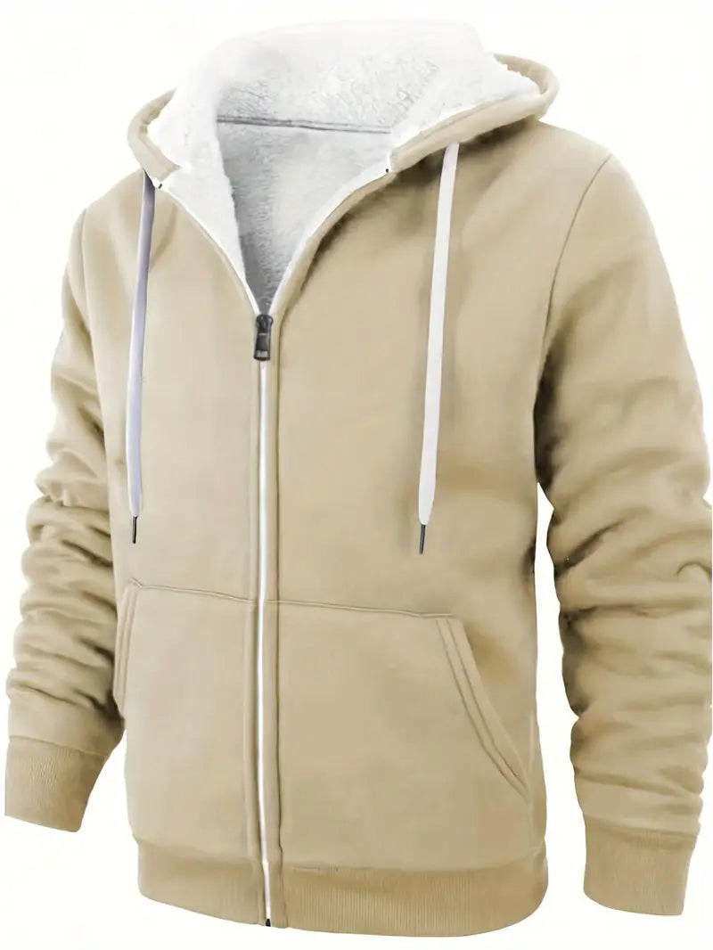 Niels - Men's Casual Wool Zip Up Hoodie