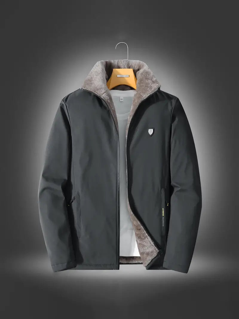 Emiel - Men's Casual Warm Fleece Stand Collar Jacket