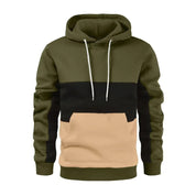 Jaxon - Men's Patchwork Hoodie in Casual Fleece