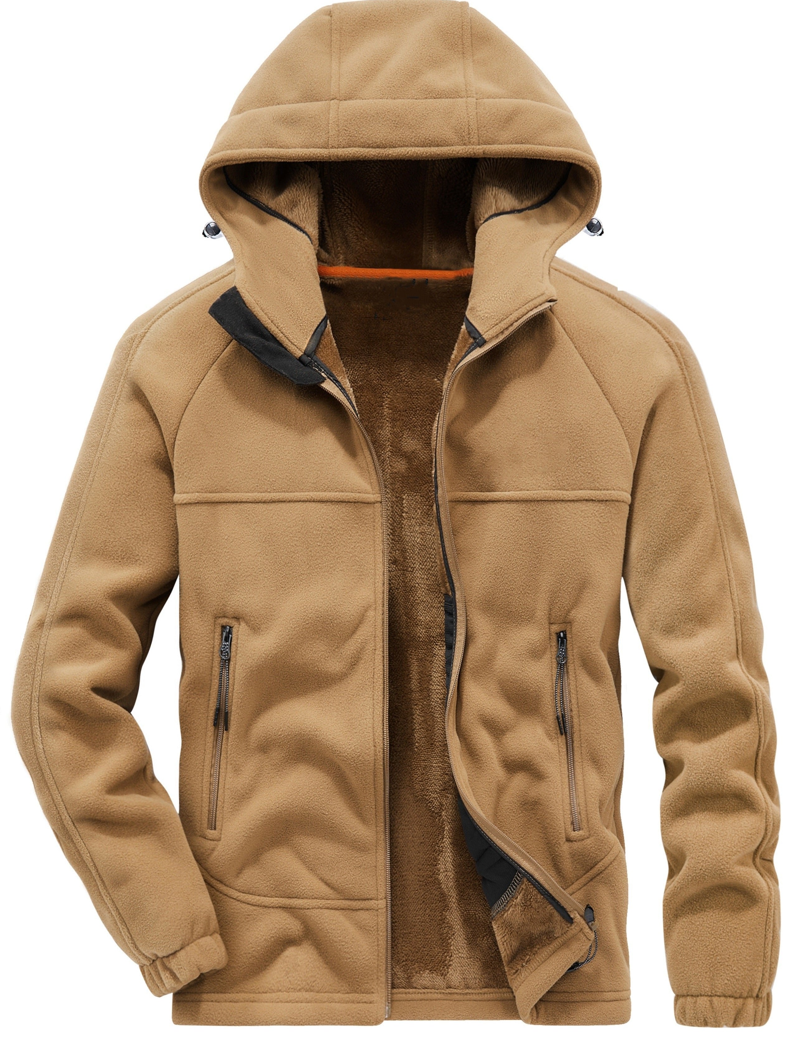 Roel - Men's Double-side Plush Warm Hooded Jacket