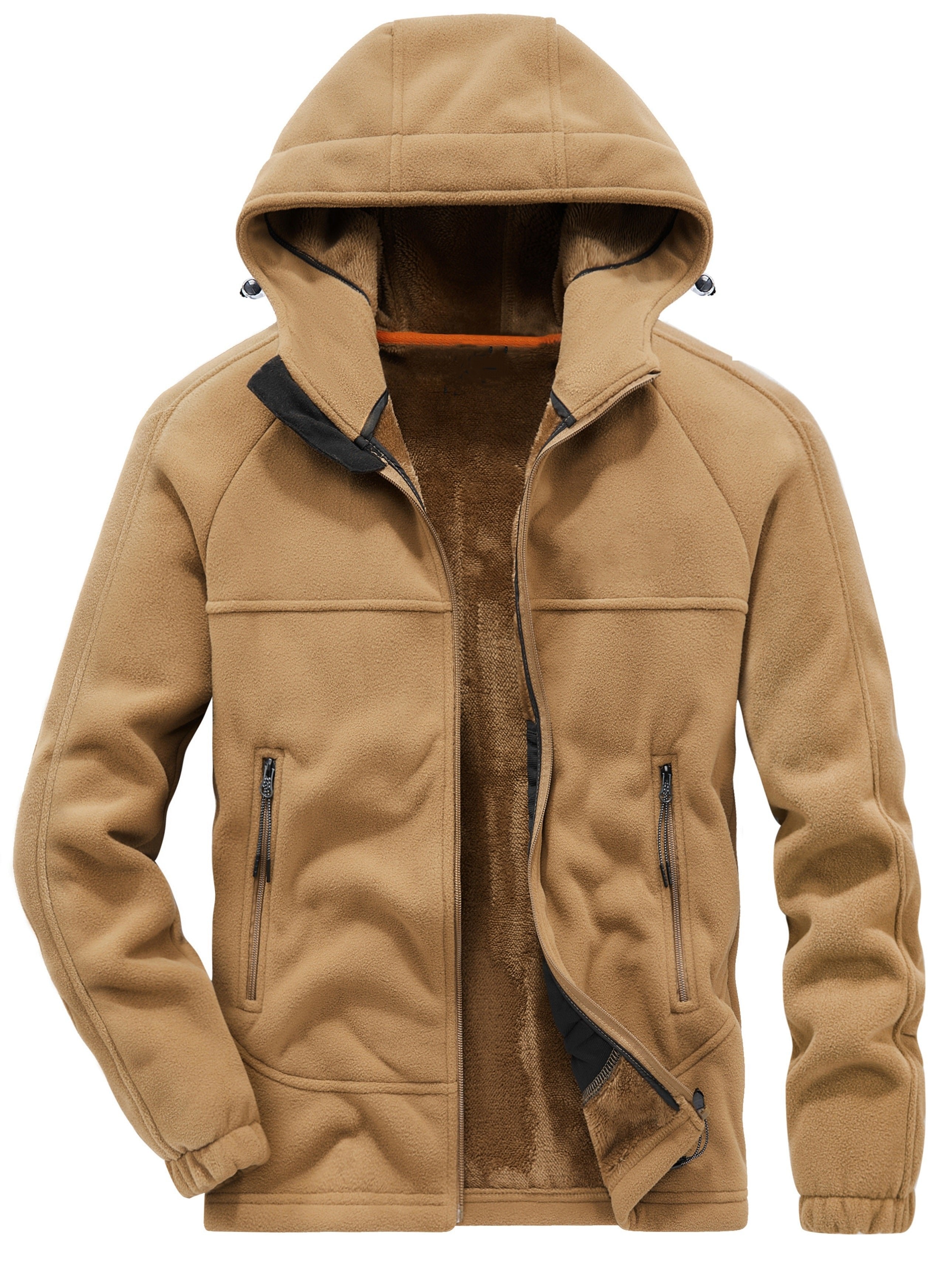 Roel - Men's Double-side Plush Warm Hooded Jacket