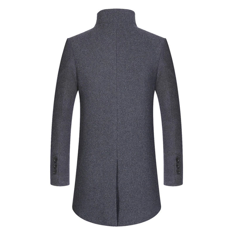 Xavier - Men's Long Wool Coat