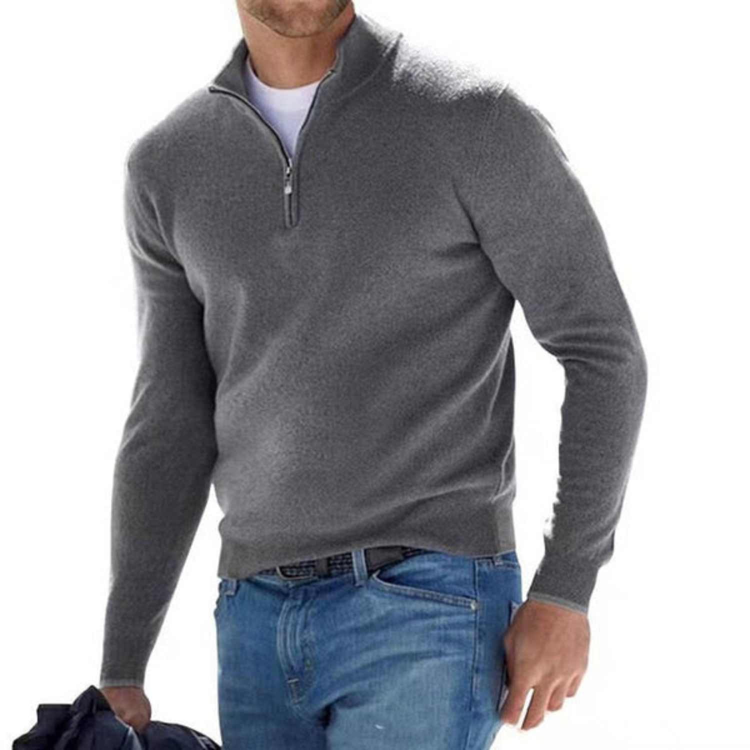 Adriaan - V-neck Sweater With Zipper