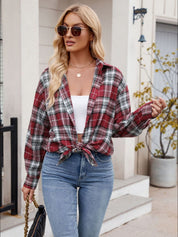 Stephanie - Long-sleeved checkered shirt