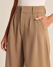 Alexa - Wide-leg palazzo pants with a high waist