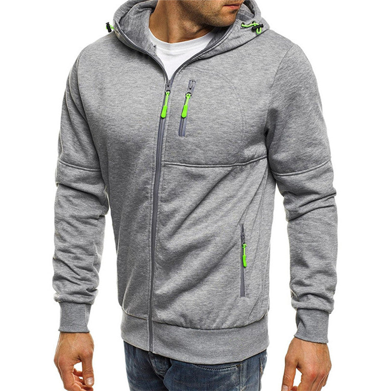 Alfons - Men's Zip-Up Hoodie with Fleece Lining