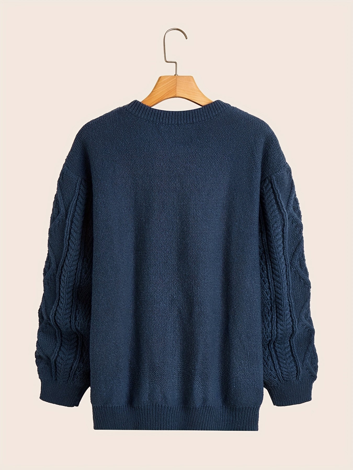 Quinn - Men's Casual Cable Knit Sweater