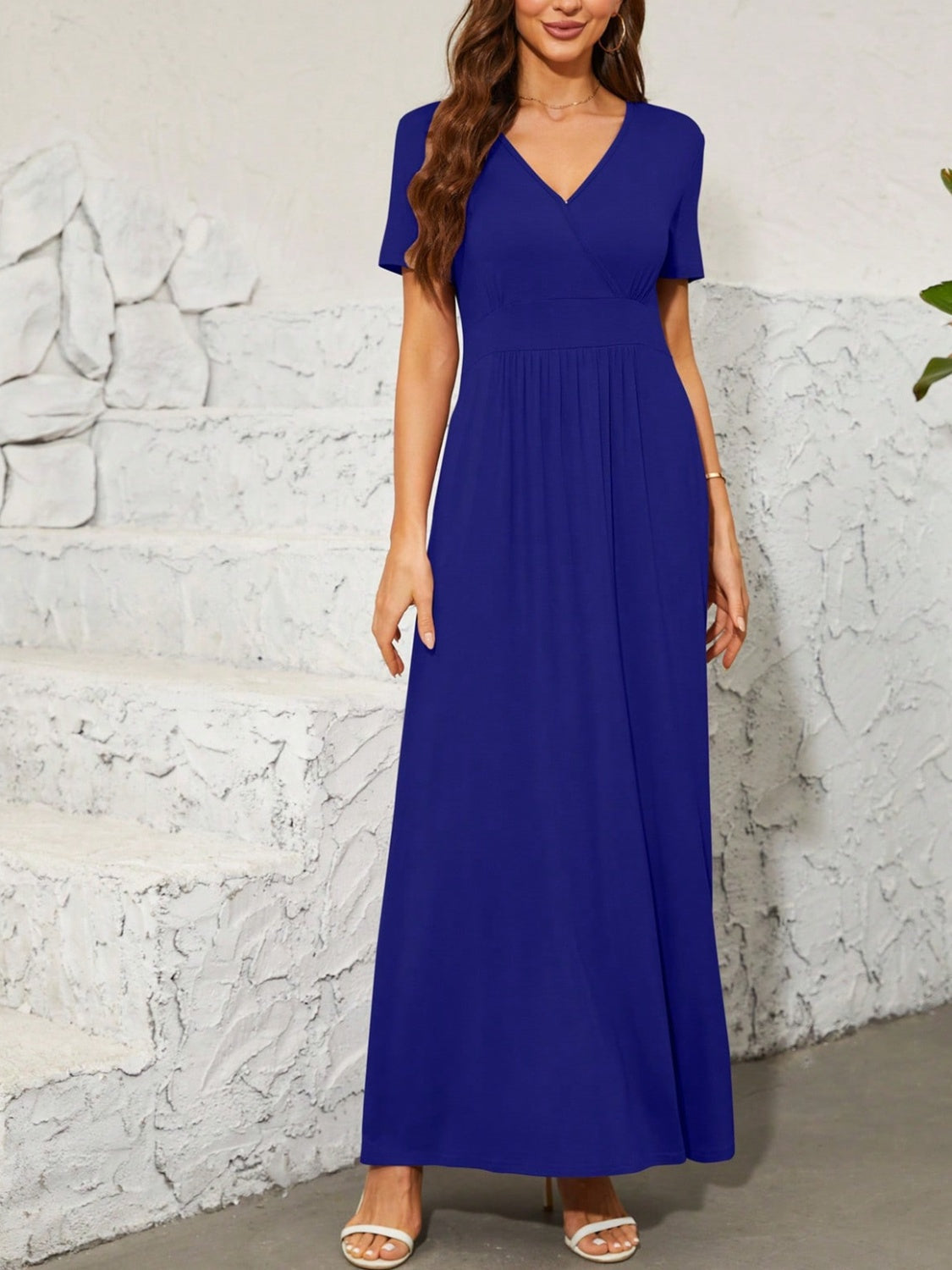 Lorelei -  Short-sleeved maxi dress